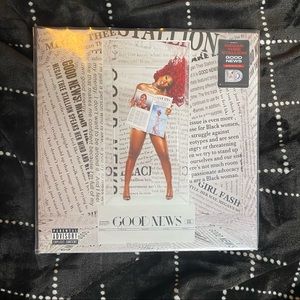 megan thee stallion limited edition white blue splatter vinyl record